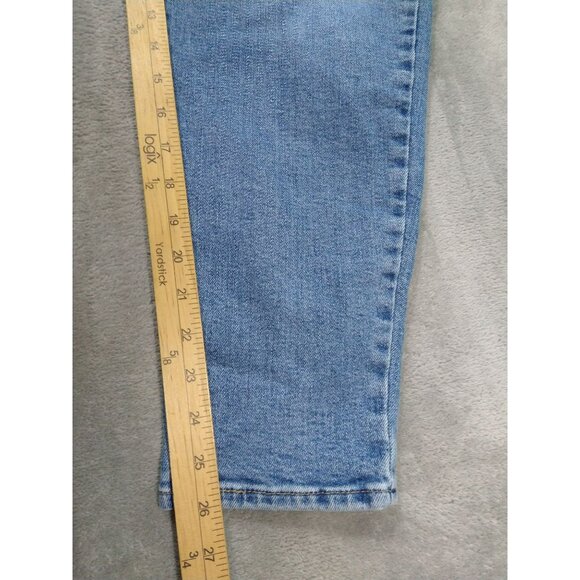 Levis Silver Tab Jeans Womens 31 Blue Denim Mom High Rise Stretch Medium Wash - Picture 5 of 11